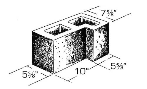 Concrete Block Regalstone 6x8x16 Offset Corner