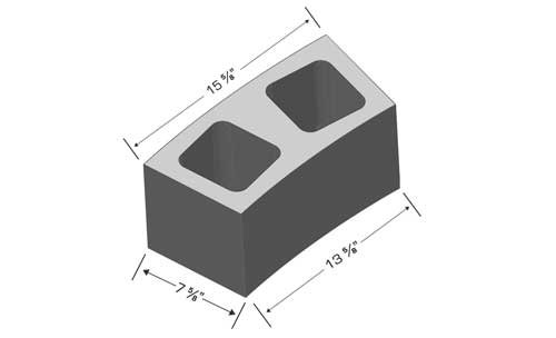 Concrete Block Precision 8in Radius Block