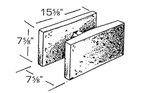 Concrete Block Regalstone 8x8x16 Double Open End Bond Beam