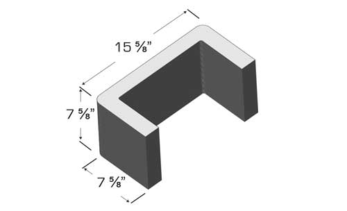 Concrete Block Precision 8x8x16 Double Bullnose C