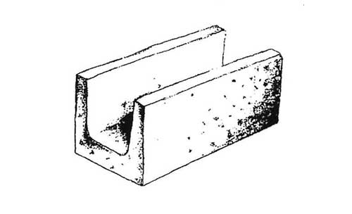 Concrete Block Precision 8x8x16 Solid Bottom Lintel