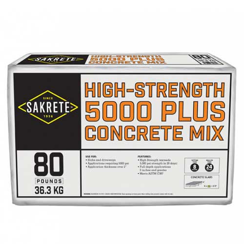 Sakrete High Strength 5000 plus concrete mix