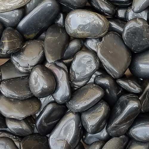 Ultra Polished Pebbles Black Large Rock