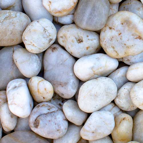 Ultra Polished Pebbles White Large Rock