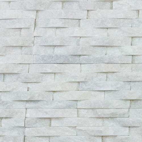 White Quartzite Basketweave Natural Thin Stone Veneer Panels