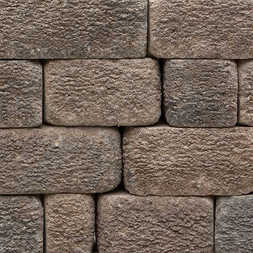 Keystone Country Manor Retaining Wall Block Charcoal Brown