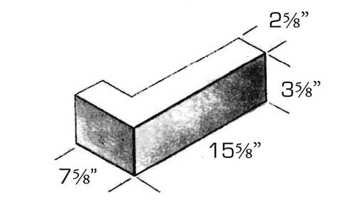 Concrete Block Precision Veneer 4in Corner