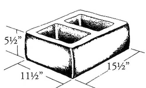 Concrete Block Slump 12x6x16 Standard