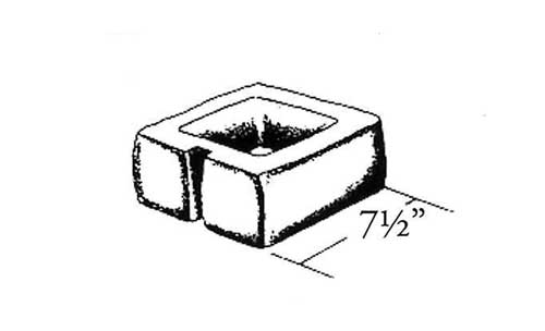 Concrete Block Slump 8x4x8 Half