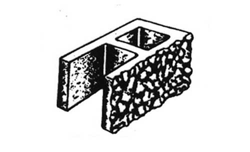 Concrete Block Splitface 8x8x16 Open End Standard