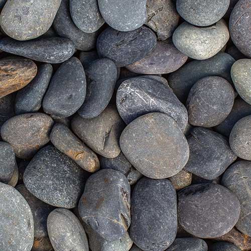 Black Beach Pebble Medium Rock Ground Cover