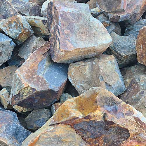 Sunset Rubble Stone Landscape Rock