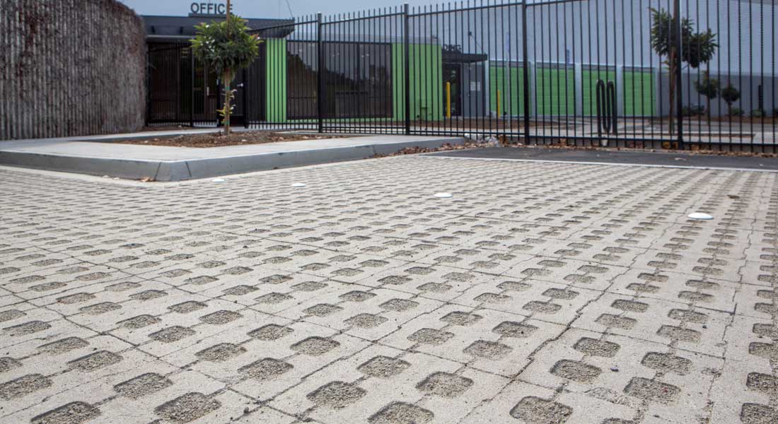 Bella Vista HydroGrid Permeable Concrete Paver Parking Lot