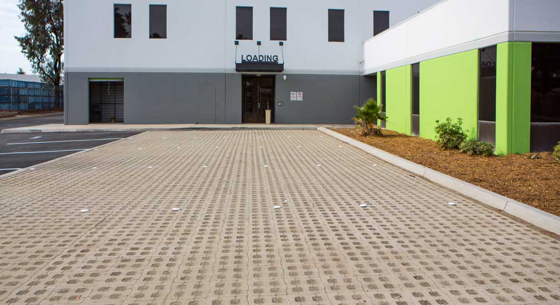 Bella Vista HydroGrid Permeable Concrete Paver Parking Lot