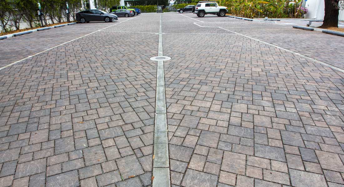 Bella Vista HydroLogic Permeable Concrete Paver Parking Lot