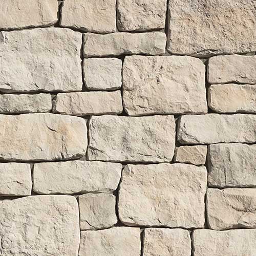 Eldorado Casa Blanca Roughcut Manufactured Thin Stone Veneer