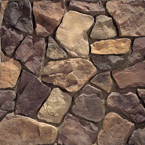 Eldorado Cognac Country Rubble Manufactured Thin Stone Veneer