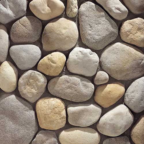 Eldorado Rio Grande River Rock Manufactured Thin Stone Veneer