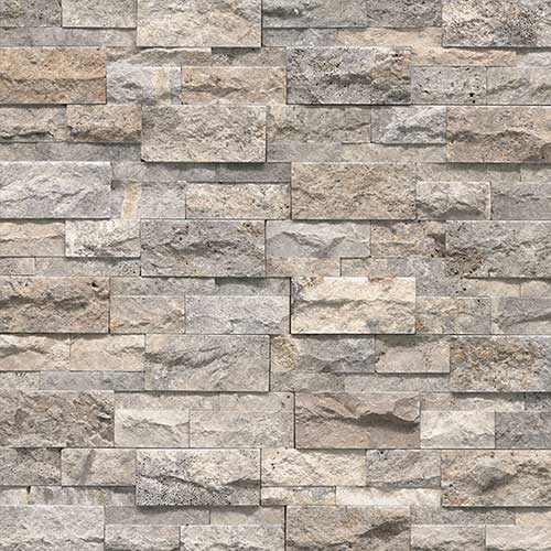 MSI XL Rockmount Silver Travertine Natural Thin Stone Veneer Panels