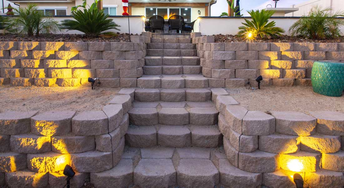 Keystone Retaining Wall Blocks Legacy Retaining Wall Tiered Steps