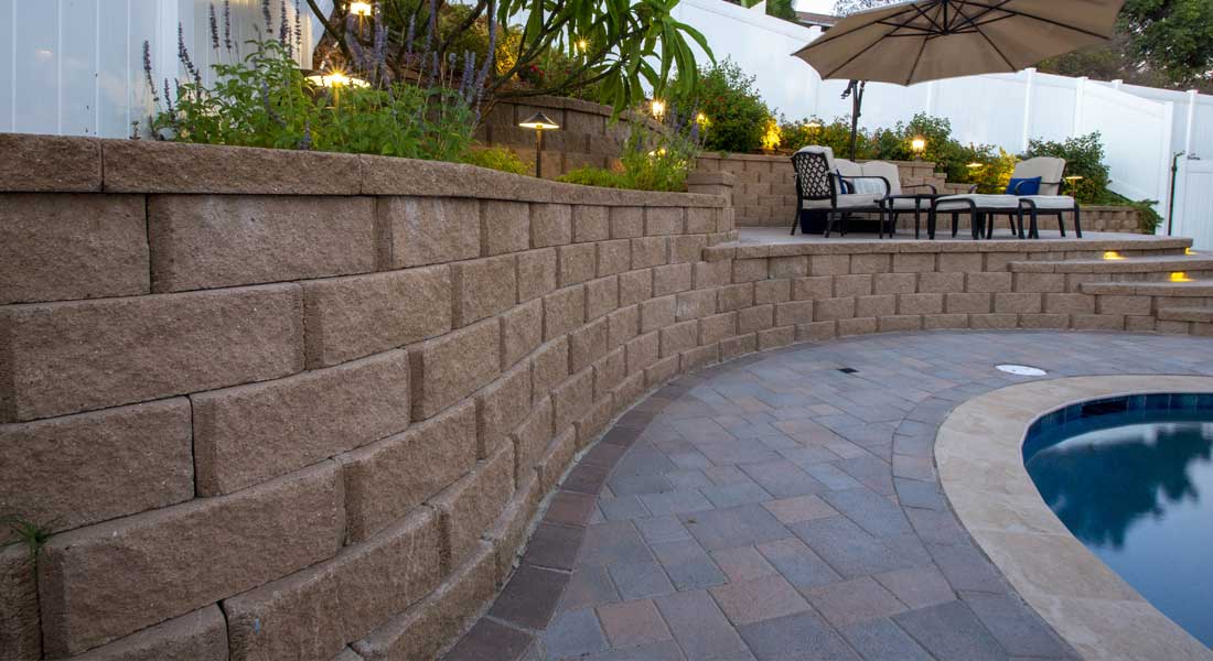 Bella Vista Retaining Wall Blocks Ridgestone Retaining Wall Pool Deck