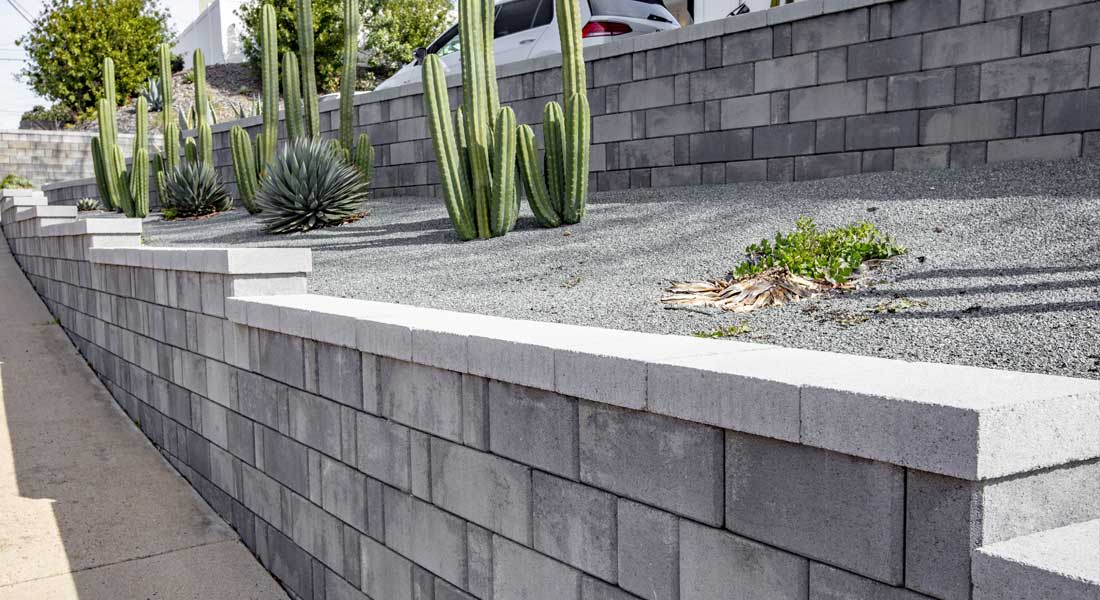 Keystone Retaining Wall Blocks Stonegate Contemporary Tiered Wall