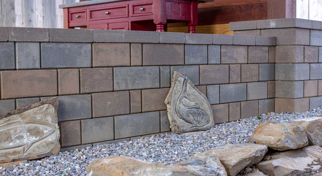 Keystone Retaining Wall Blocks Stonegate Contemporary Blended colors