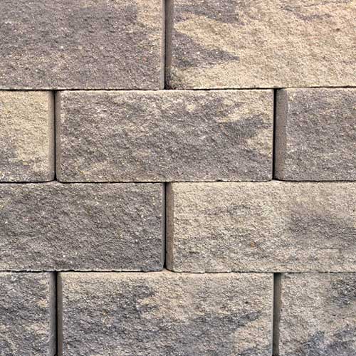 Keystone CompacIII Straight-Face Retaining Wall Block Greystone