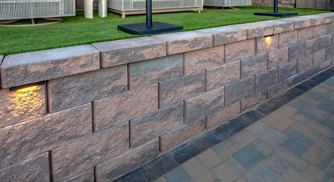 Keystone Retaining Wall Blocks Straight-Face Structural Retaining Wall