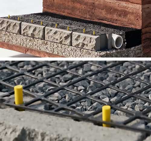 Geogrid reinforcement per engineering plans
